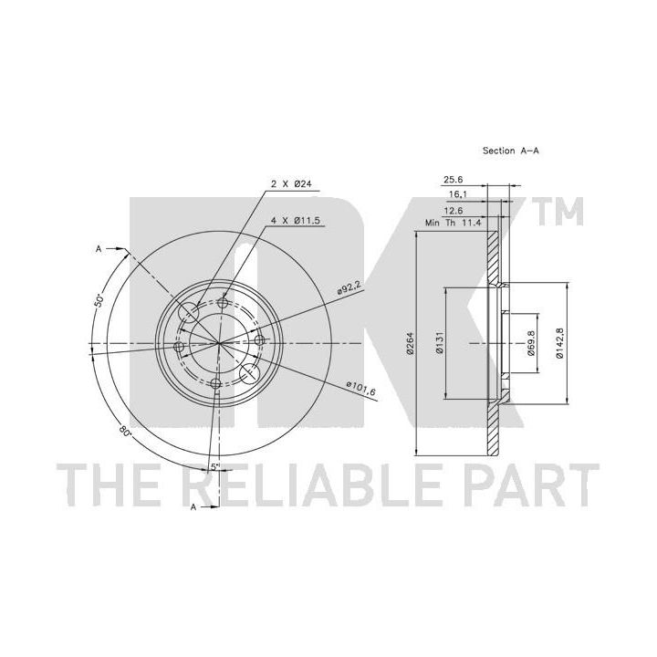 Stabdžių diskas NK 201216