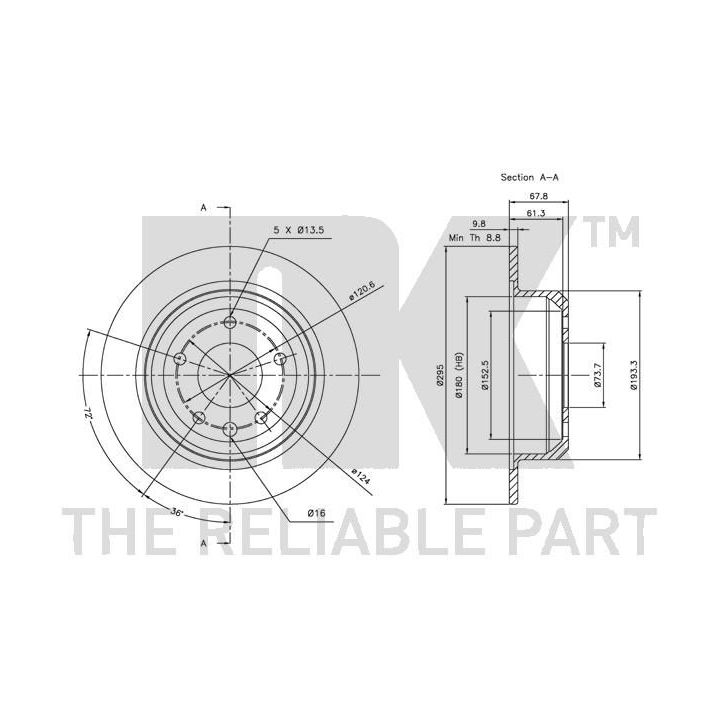 Stabdžių diskas NK 201218