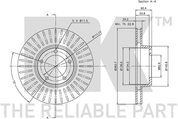 Stabdžių diskas NK 201219