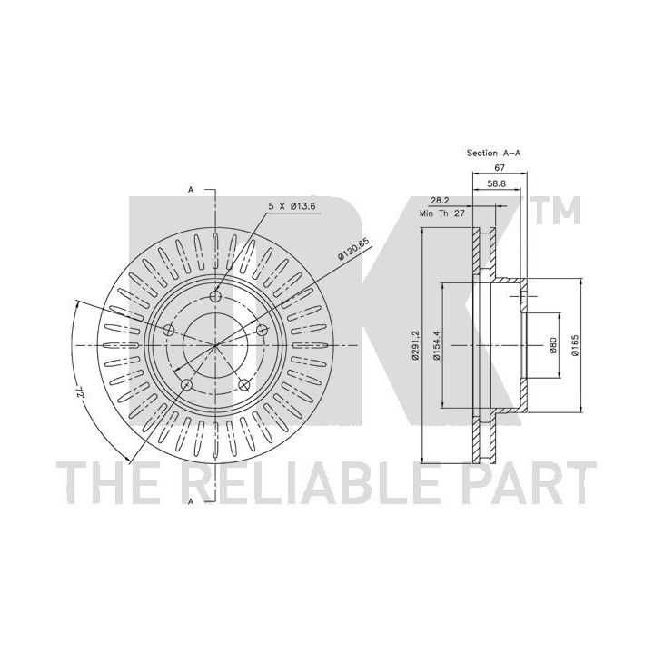 Stabdžių diskas NK 201220