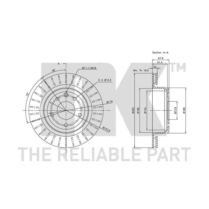 Stabdžių diskas NK 201221
