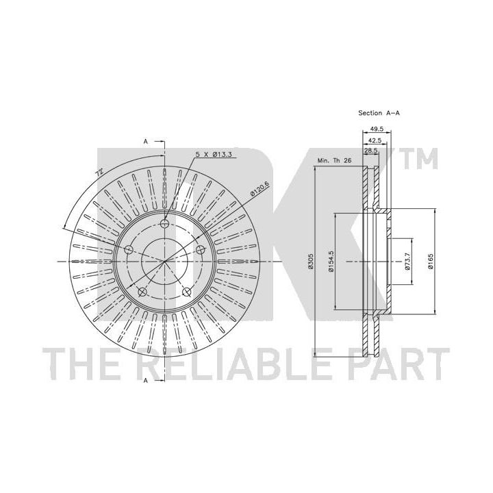 Stabdžių diskas NK 201222