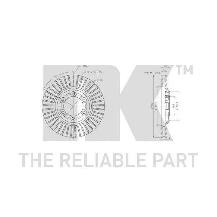 Stabdžių diskas NK 201404