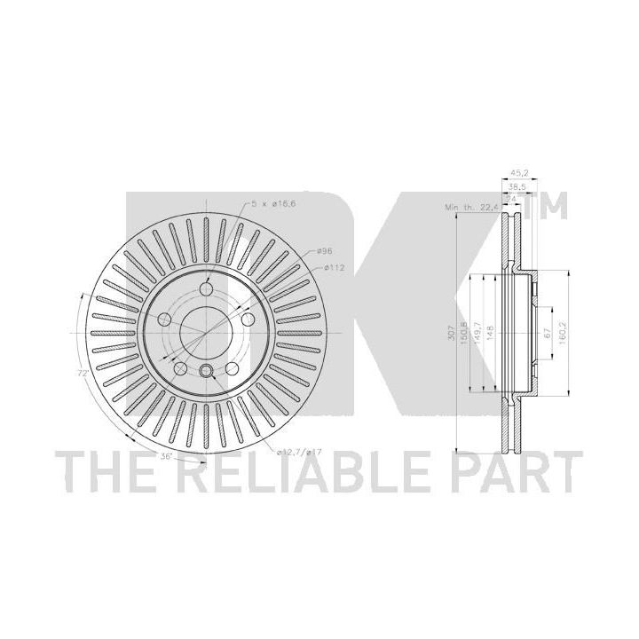 Stabdžių diskas NK 2015118