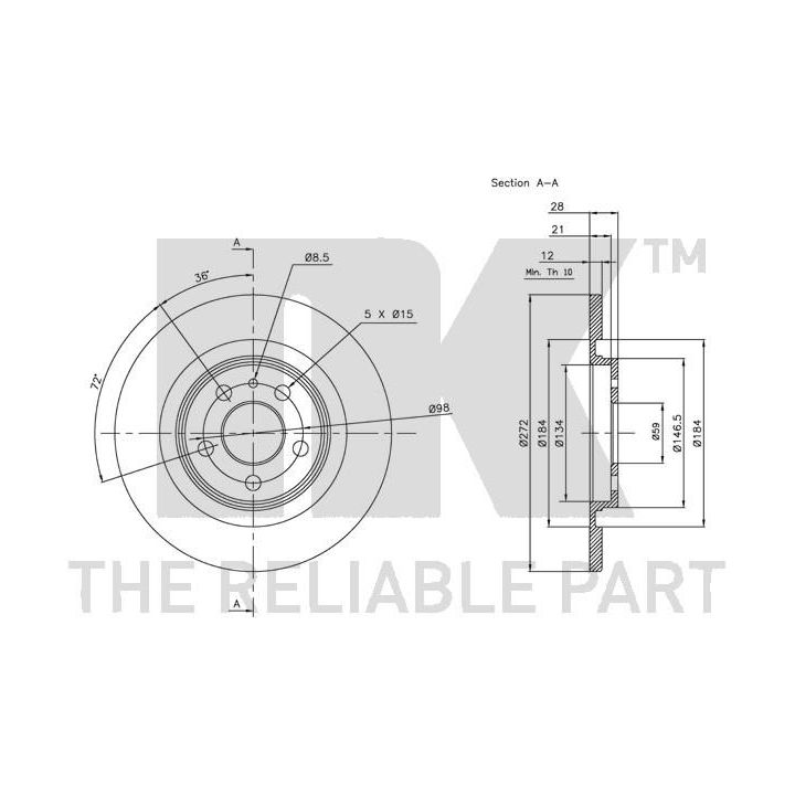 Stabdžių diskas NK 201934
