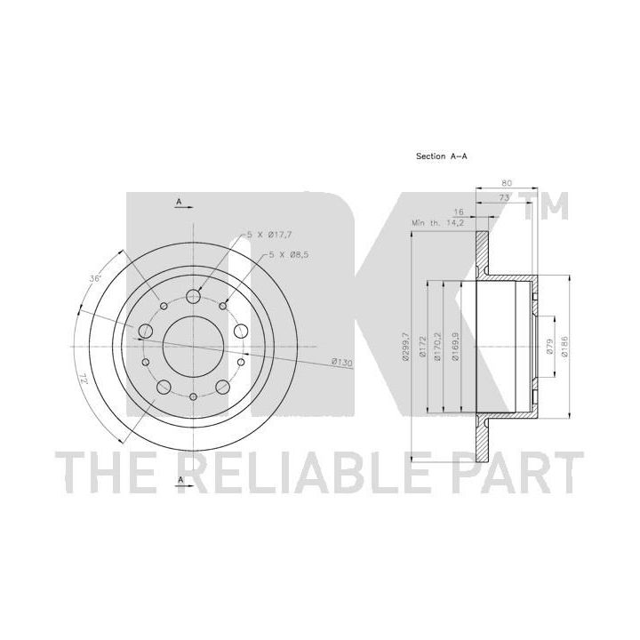 Stabdžių diskas NK 201946