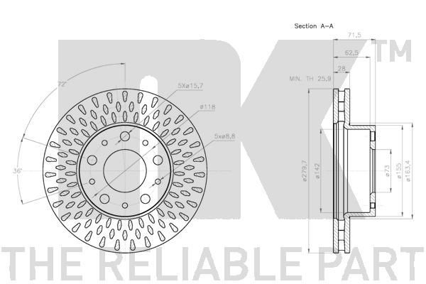 Stabdžių diskas NK 201958