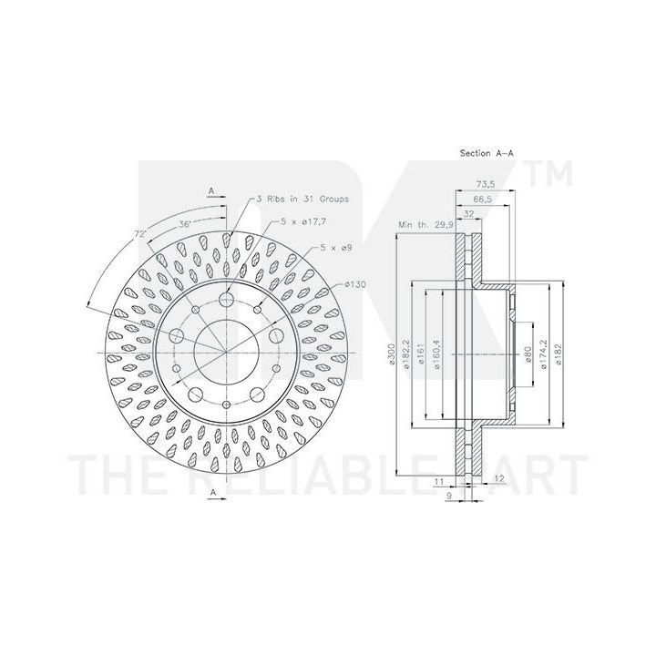 Stabdžių diskas NK 201959