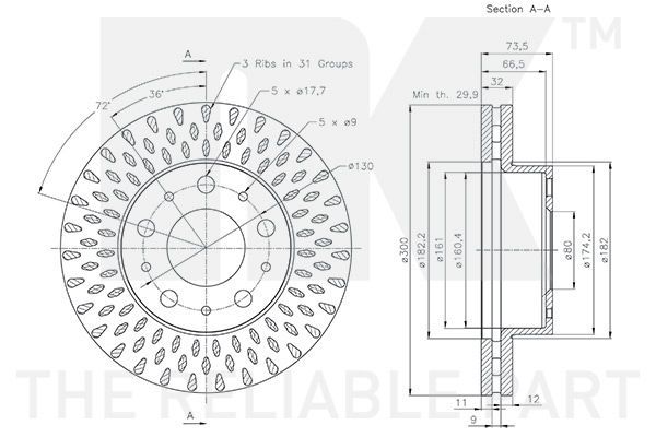 Stabdžių diskas NK 201959