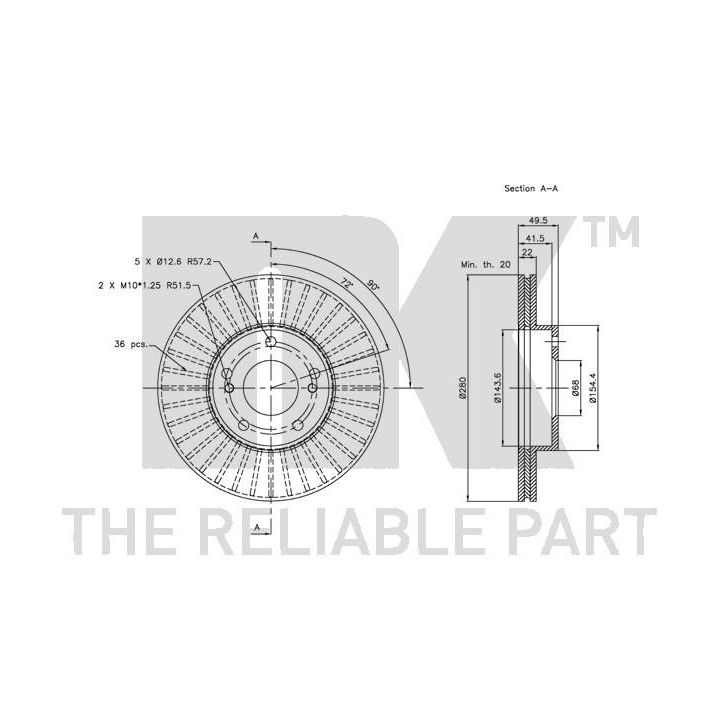 Stabdžių diskas NK 202247
