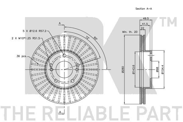 Stabdžių diskas NK 202247