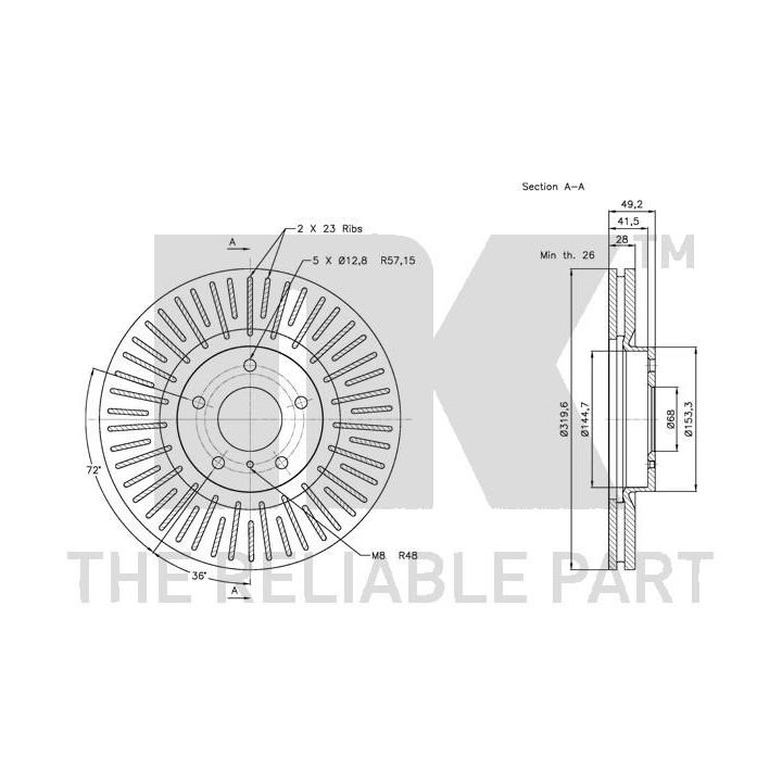 Stabdžių diskas NK 202270