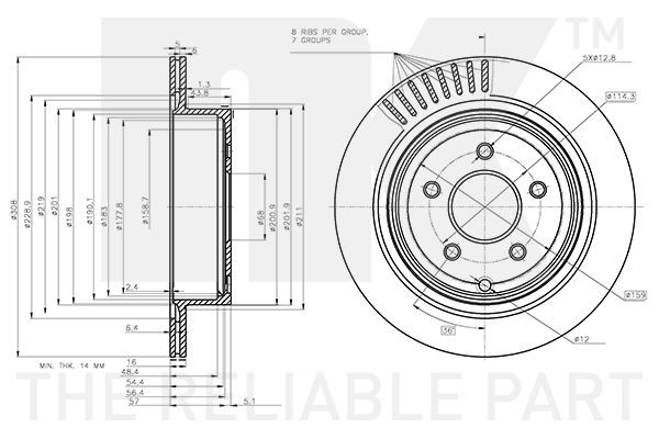 Stabdžių diskas NK 202271