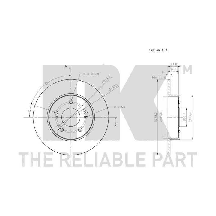 Stabdžių diskas NK 202280