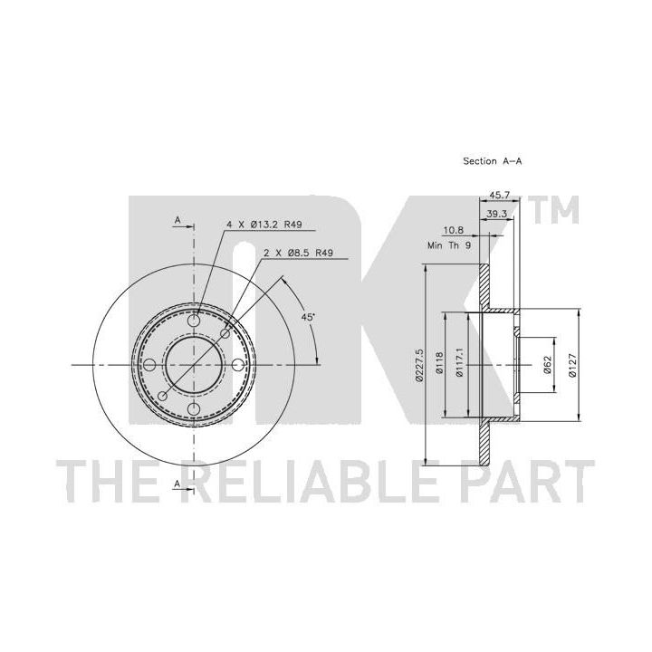 Stabdžių diskas NK 202302