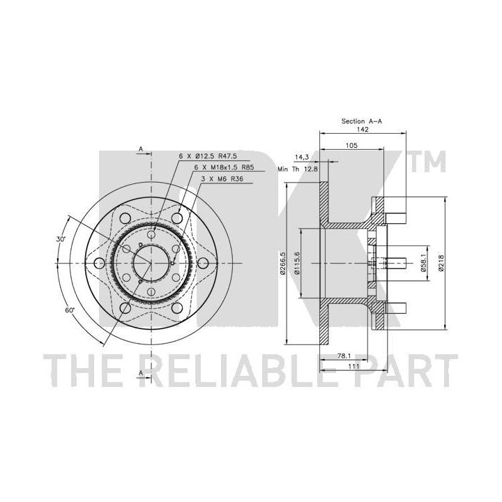 Stabdžių diskas NK 202306