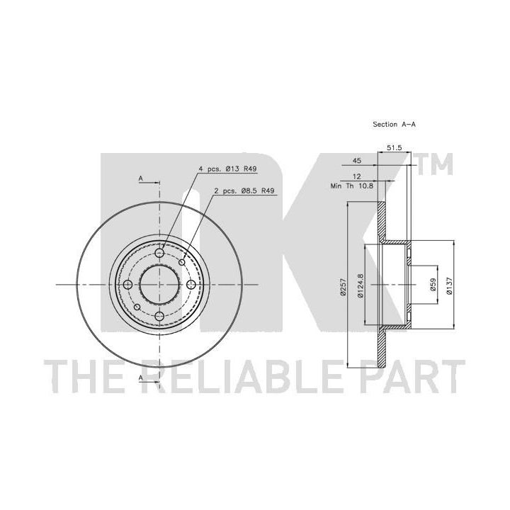 Stabdžių diskas NK 202316