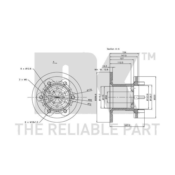 Stabdžių diskas NK 202326