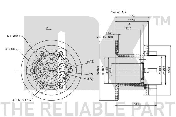Stabdžių diskas NK 202326