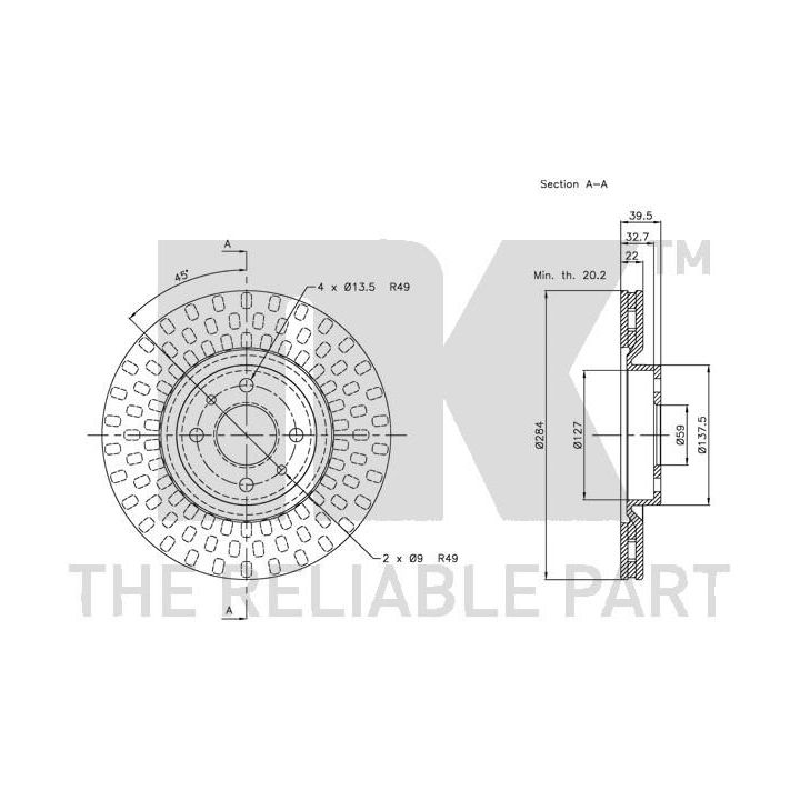 Stabdžių diskas NK 202327