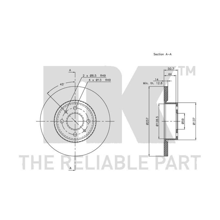 Stabdžių diskas NK 202328