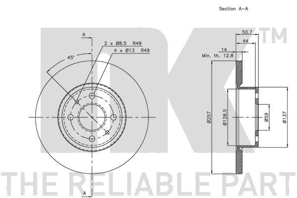 Stabdžių diskas NK 202328