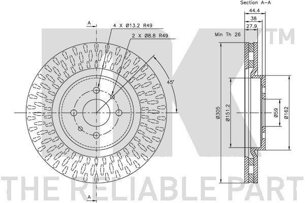 Stabdžių diskas NK 202332