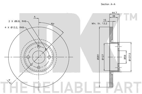 Stabdžių diskas NK 202337