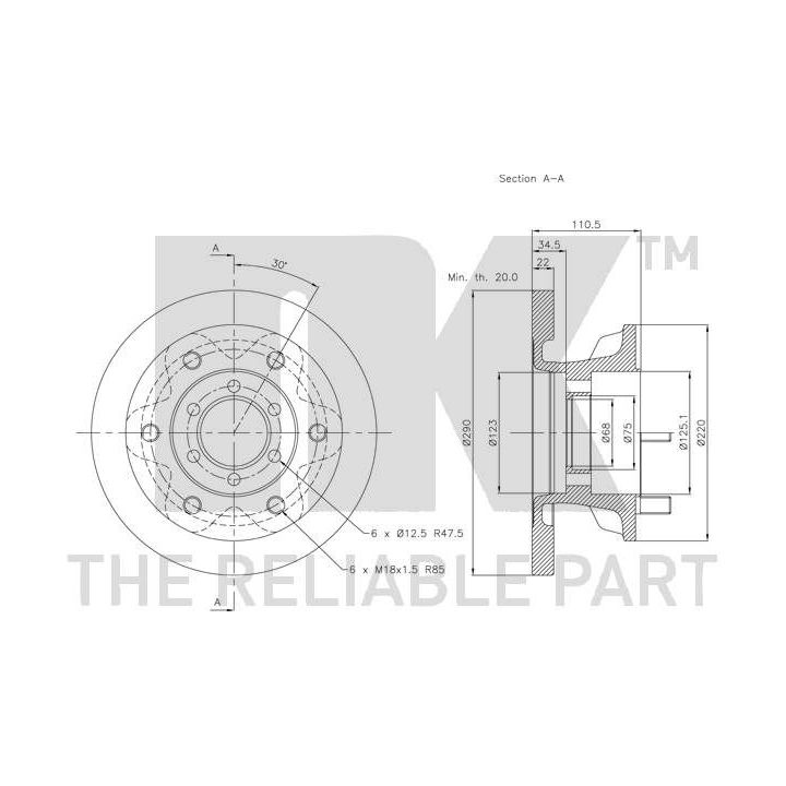 Stabdžių diskas NK 202338