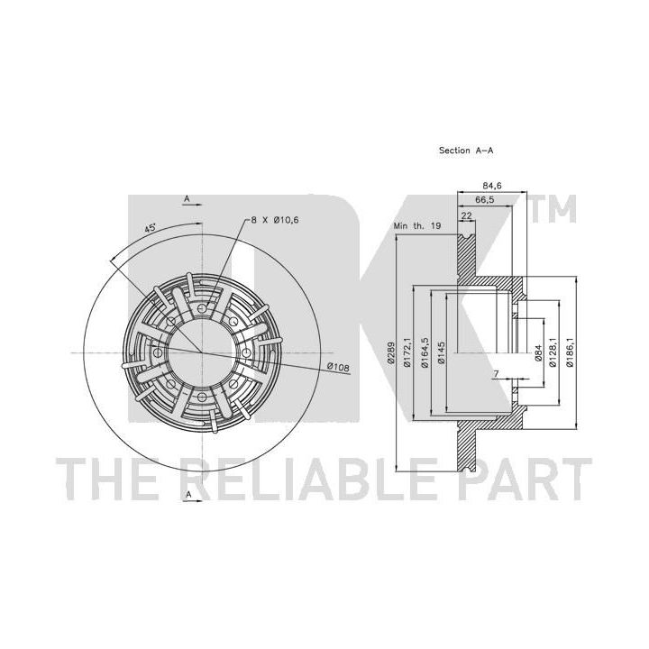 Stabdžių diskas NK 202345