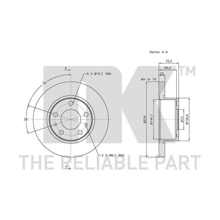 Stabdžių diskas NK 202347