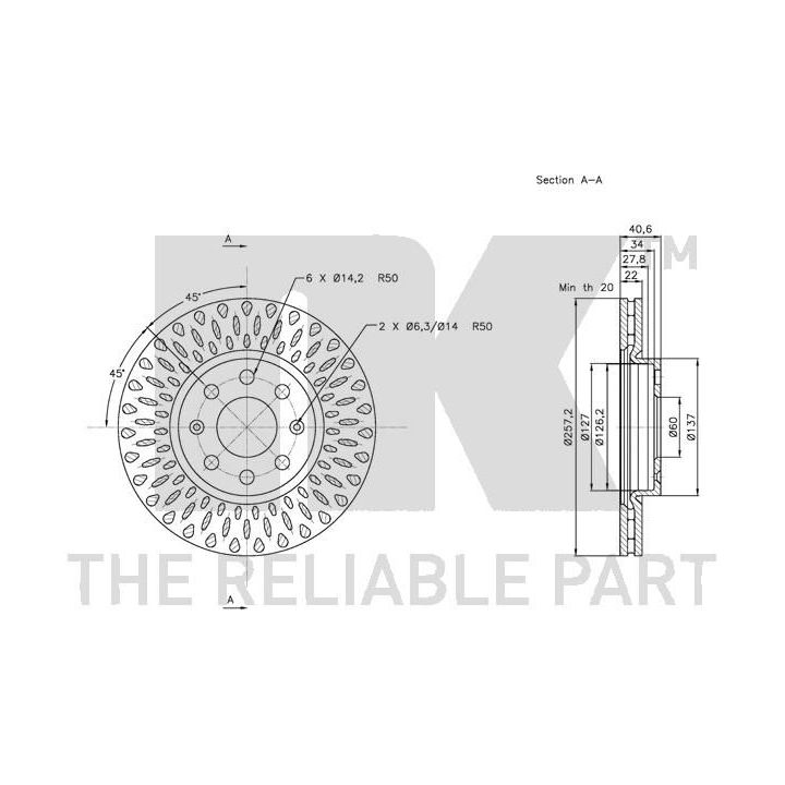 Stabdžių diskas NK 202348