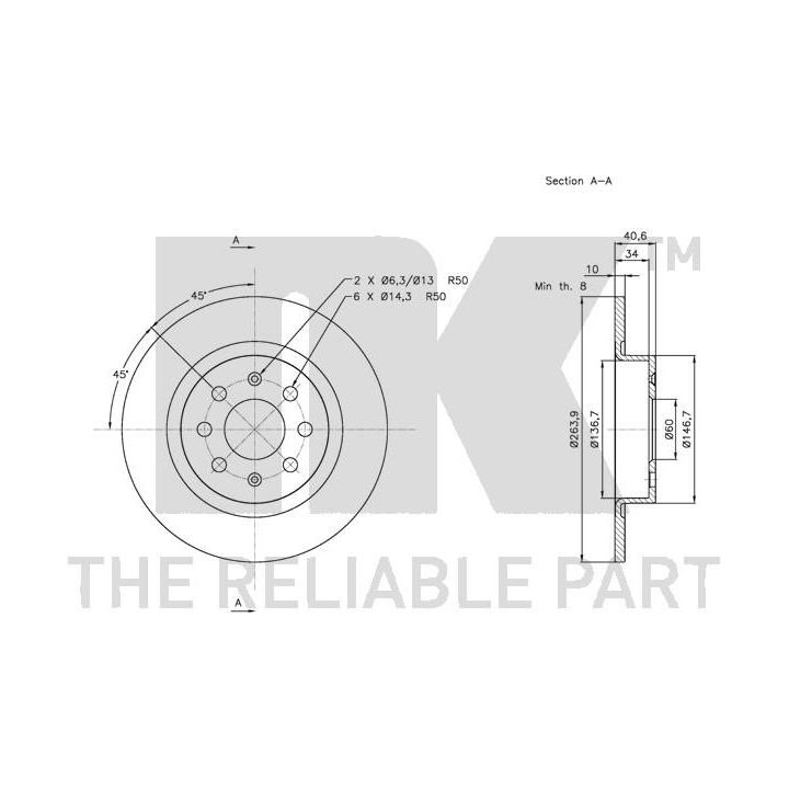 Stabdžių diskas NK 202351