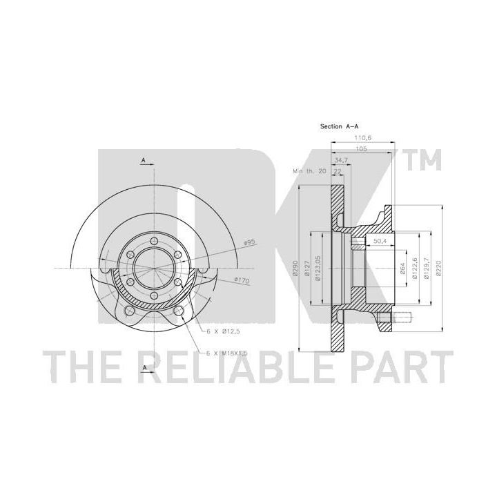 Stabdžių diskas NK 202358