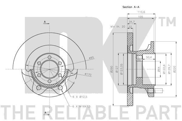 Stabdžių diskas NK 202358