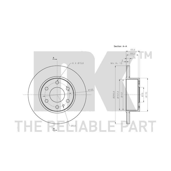 Stabdžių diskas NK 202360