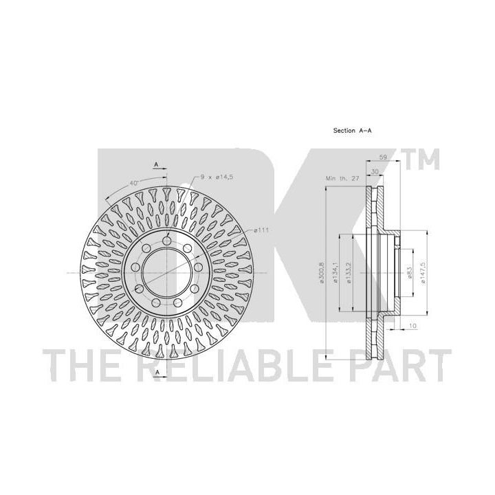 Stabdžių diskas NK 202361