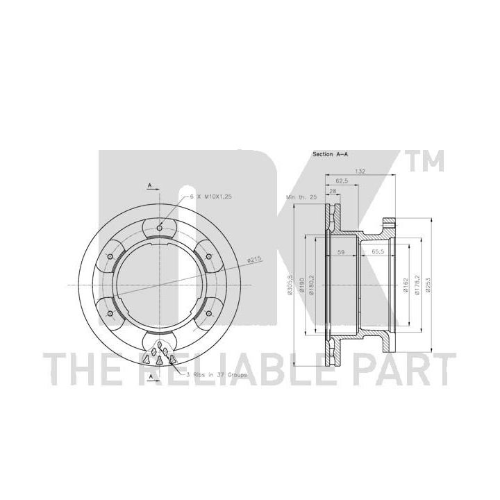 Stabdžių diskas NK 202362