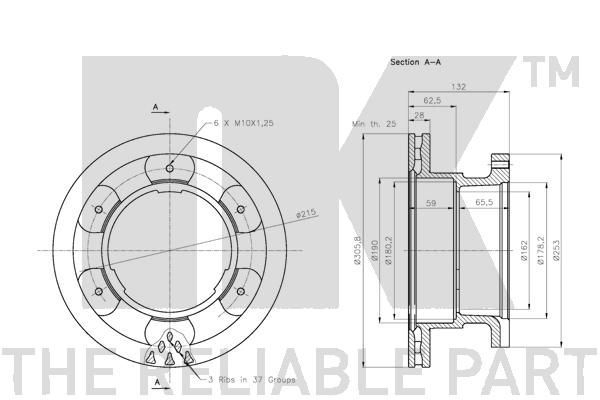 Stabdžių diskas NK 202362