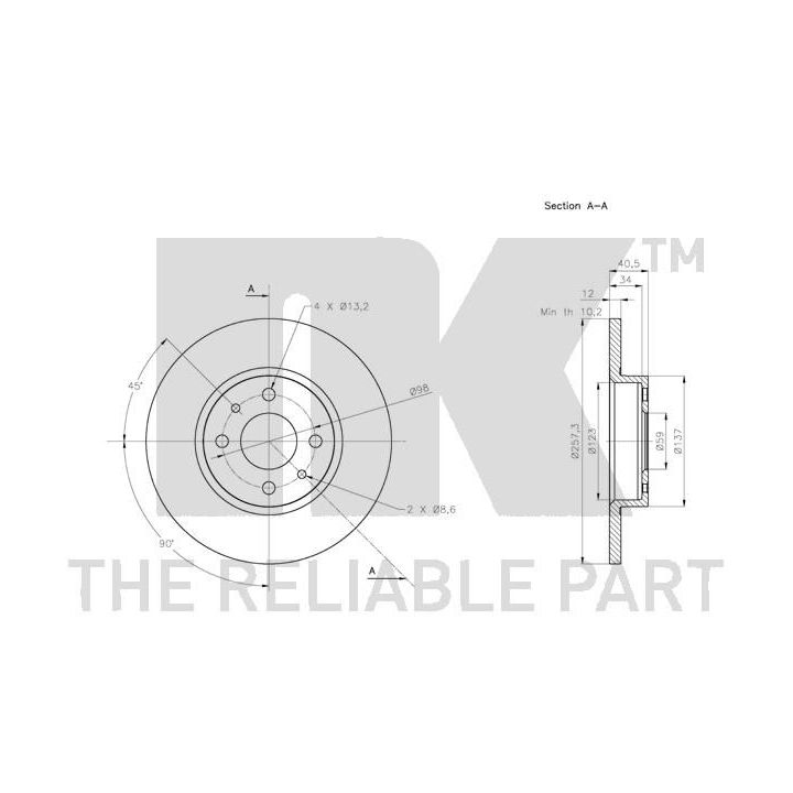 Stabdžių diskas NK 202365