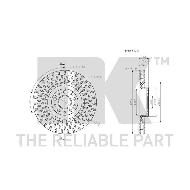Stabdžių diskas NK 202366