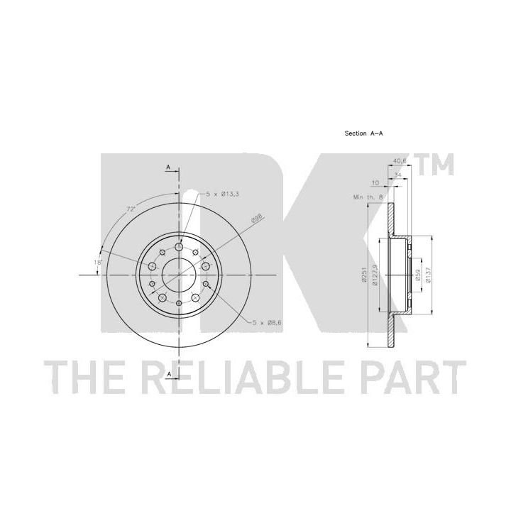 Stabdžių diskas NK 202368