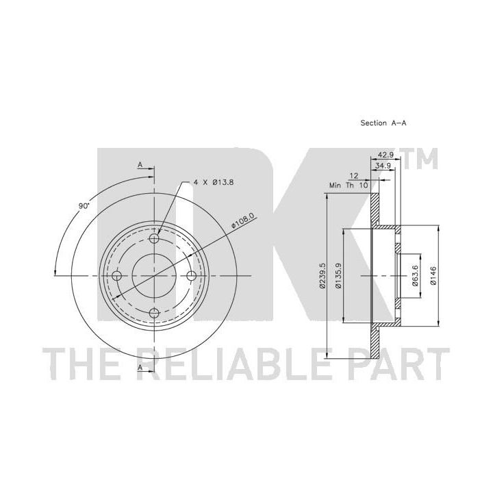 Stabdžių diskas NK 202543