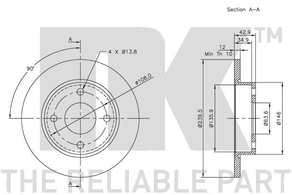 Stabdžių diskas NK 202543