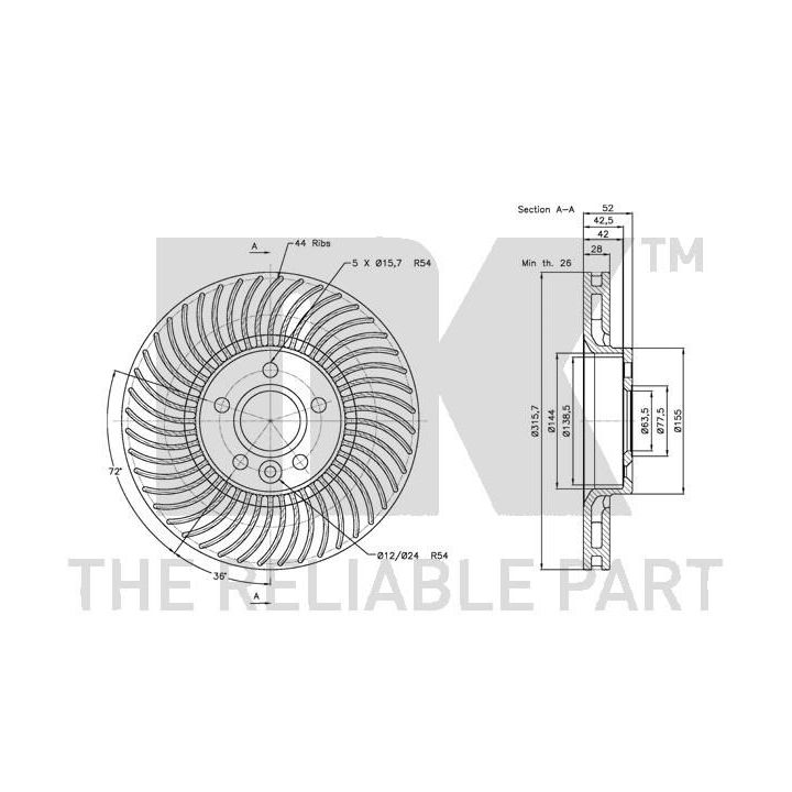 Stabdžių diskas NK 202570