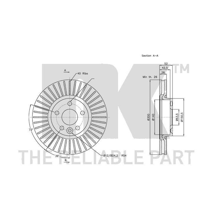Stabdžių diskas NK 202573