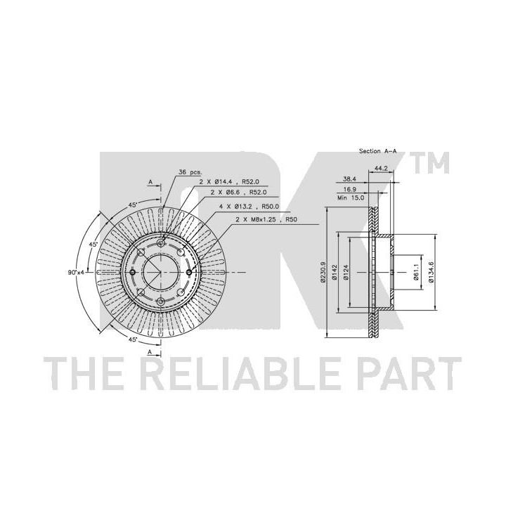 Stabdžių diskas NK 202605