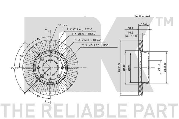 Stabdžių diskas NK 202605