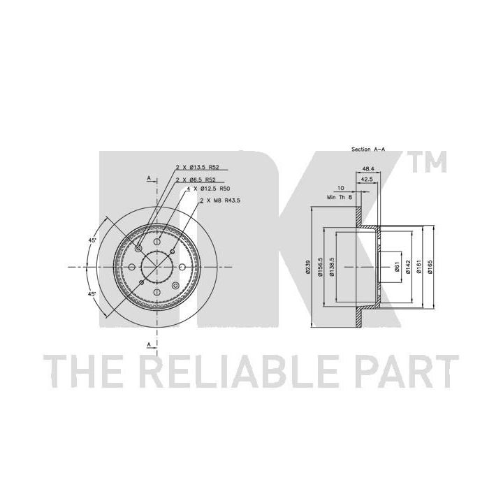 Stabdžių diskas NK 202613