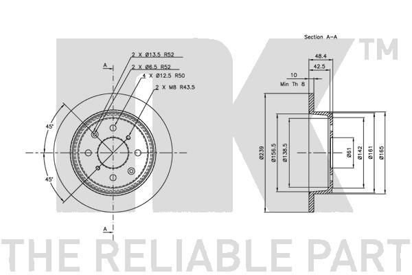 Stabdžių diskas NK 202613